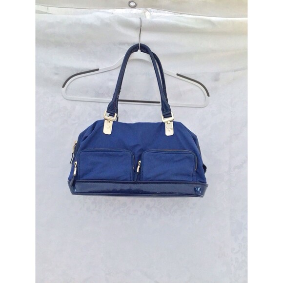 Ann Taylor Satchel, Blue,2 Pockets Zip Outside,3 Inside,plus Coin Purse - Picture 1 of 5